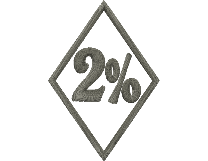 2% Embroidered Men's Flannel - Grey / Black