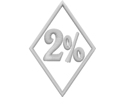 2% Embroidered Men's Flannel - White / Black
