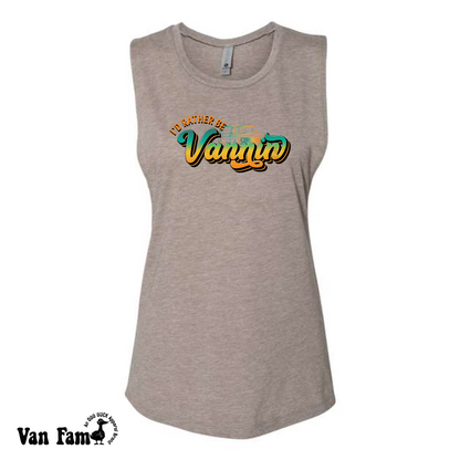 I'd Rather Be Vannn' Women's Festival Muscle Tank